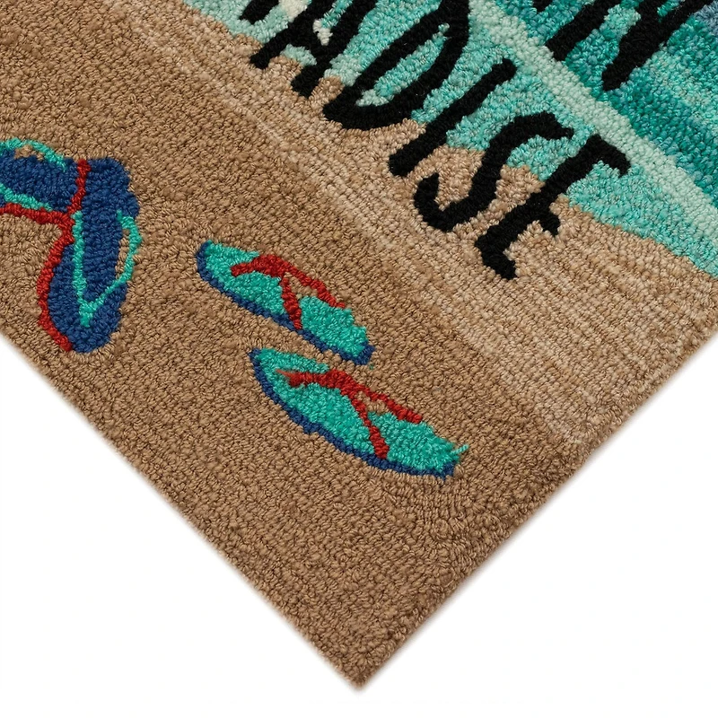 Liora Manne Frontporch Beach Paradise Hand Tufted Washable Indoor Outdoor Rectangular Accent Rug