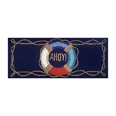 Liora Manne Frontporch Ahoy Hand Tufted Washable Indoor Outdoor Rectangular Accent Rug