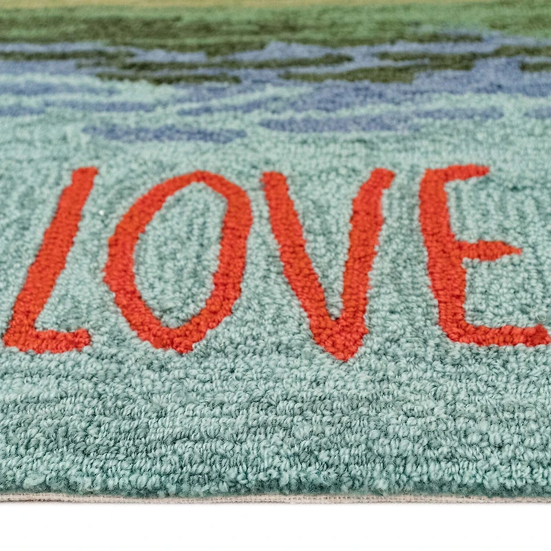 Liora Manne Frontporch Live Love Lake Hand Tufted Washable Indoor Outdoor Rectangular Accent Rug