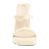 Journee Collection Naivee Womens Round Open Toe Block Heel Pumps