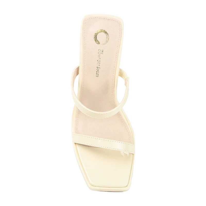 Journee Collection Naivee Womens Round Open Toe Block Heel Pumps