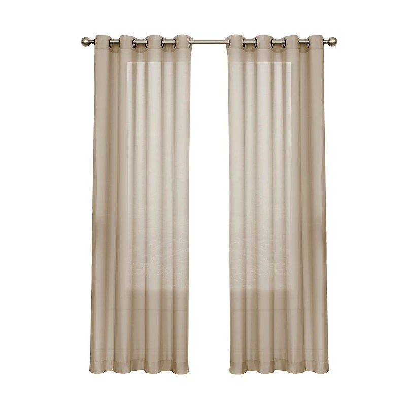 Eclipse Liberty Grommet Top Sheer Single Curtain Panel