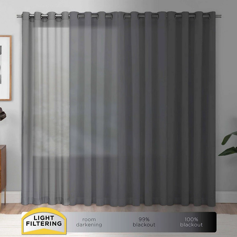 Eclipse Liberty Grommet Top Sheer Single Curtain Panel