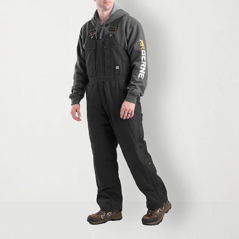 Berne Highland Washed Insulated Bibs Mens Big and Tall Workwear Overall