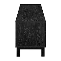70" 2 Door Rattan TV Stand