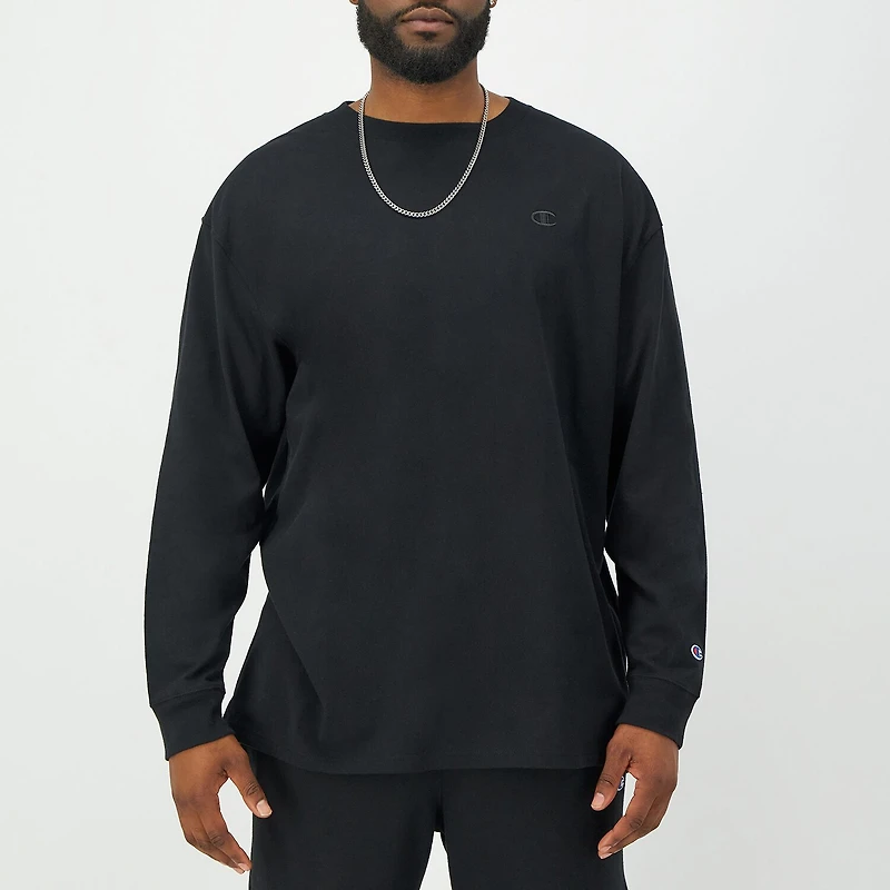 Champion Mens Crew Neck Long Sleeve Active T-Shirt