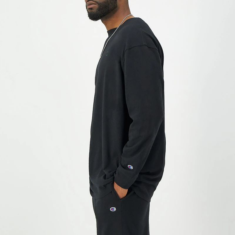 Champion Mens Crew Neck Long Sleeve Active T-Shirt
