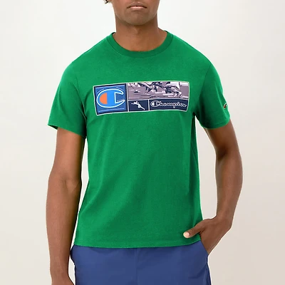 Champion Mens Crew Neck Short Sleeve Regular Fit Graphic T-Shirt