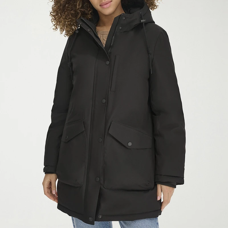 Dockers Womens Hooded Water Resistant Midweight Parka