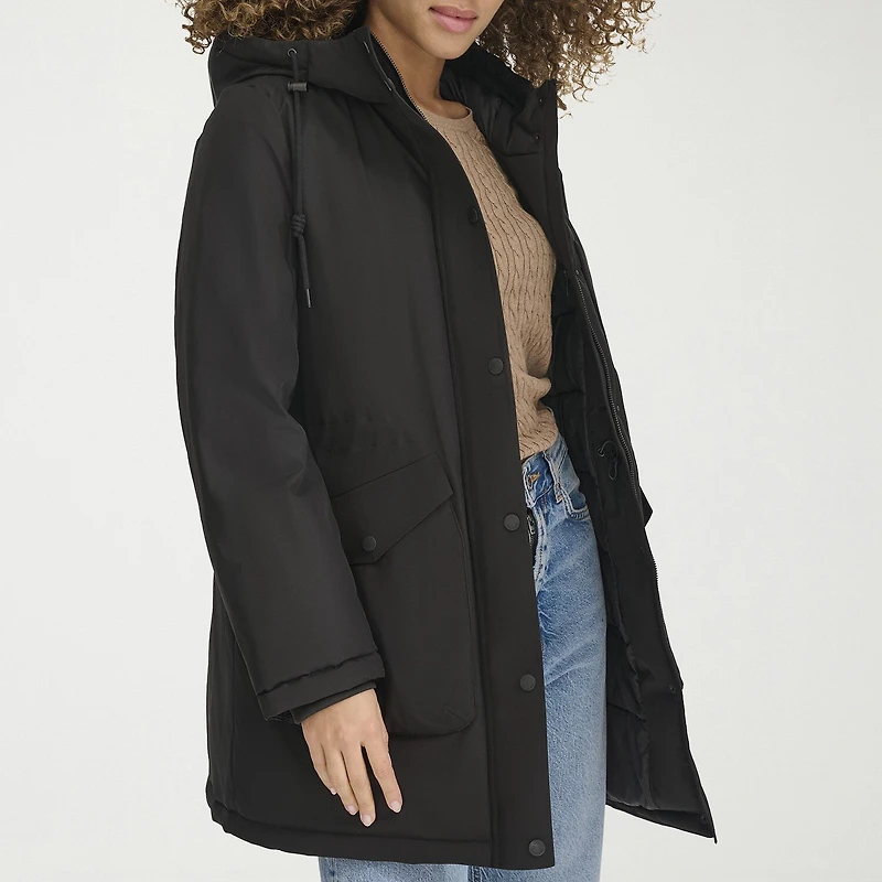 Dockers Womens Hooded Water Resistant Midweight Parka