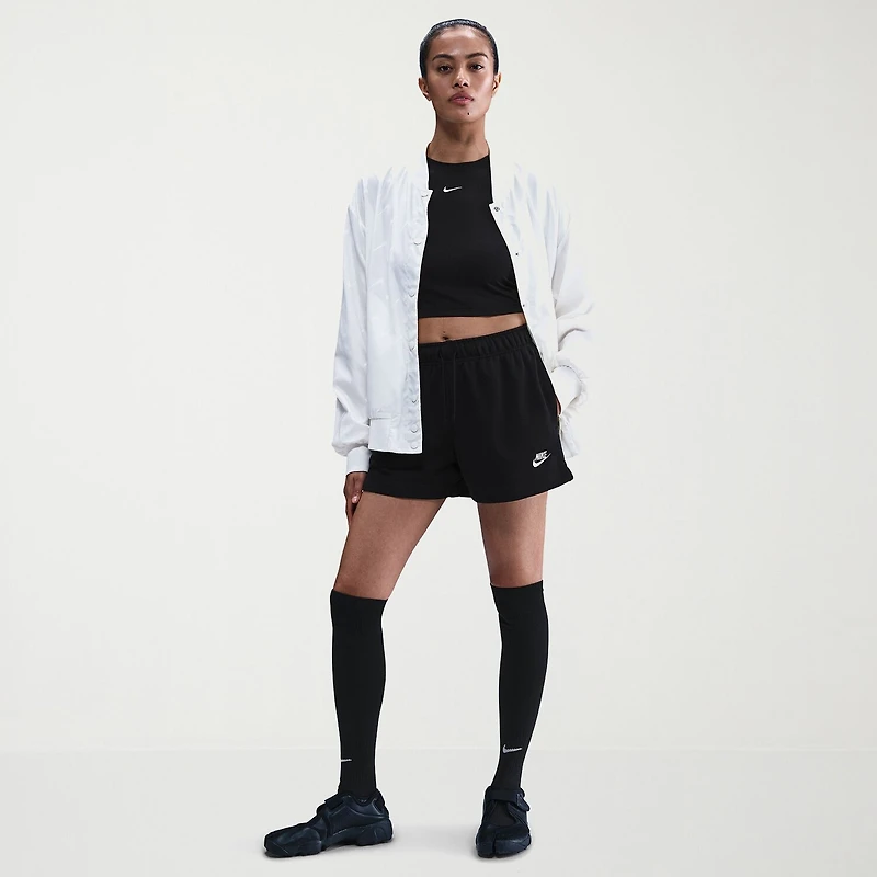 Nike Womens Mid Rise Drawstring Waist Active Pull-On Short