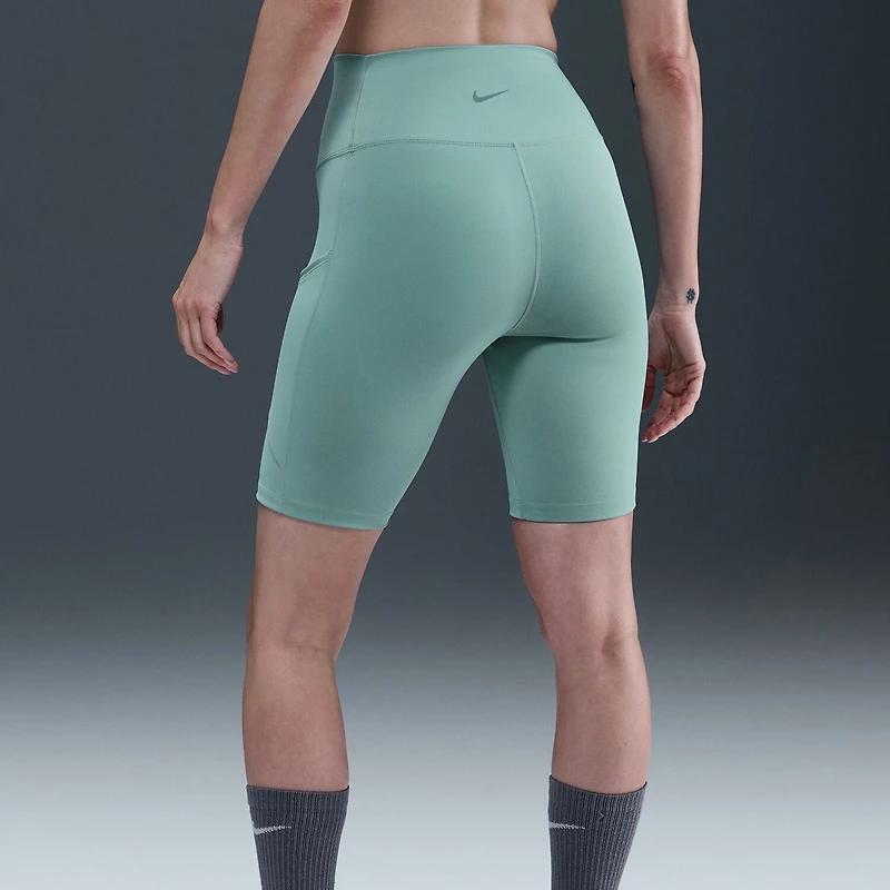 Nike Womens 8" High Rise Stretch Fabric Moisture Wicking Bike Short