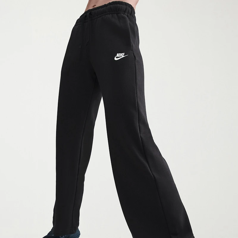 Nike Club Womens Wide Leg Mid Rise Fleece Sweatpant