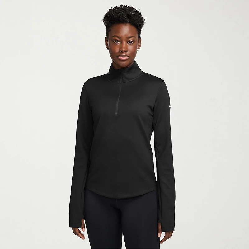 Nike Womens Mock Neck Long Sleeve Active Quarter-Zip Pullover