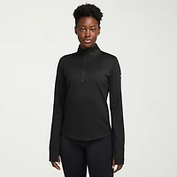 Nike Womens Mock Neck Long Sleeve Active Quarter-Zip Pullover