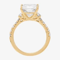 Signature By Modern Bride (H-I / Si2) Womens 6 CT. T.W. Lab Grown White Diamond 10K Gold Cushion Side Stone Engagement Ring