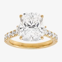 Signature By Modern Bride (H-I / Si2) Womens 6 CT. T.W. Lab Grown White Diamond 10K Gold Cushion Side Stone Engagement Ring