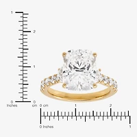Signature By Modern Bride (H-I / Si2) Womens 6 CT. T.W. Lab Grown White Diamond 10K Gold Cushion Side Stone Engagement Ring