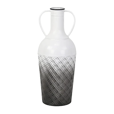 Cheungs Harkona Amphora Themed Gray Gradient Metal Floor Vase