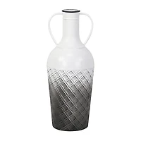 Cheungs Harkona Amphora Themed Gray Gradient Metal Floor Vase