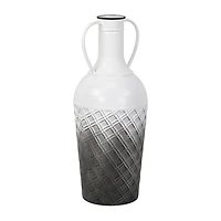 Cheungs Harkona Amphora Themed Gray Gradient Metal Floor Vase