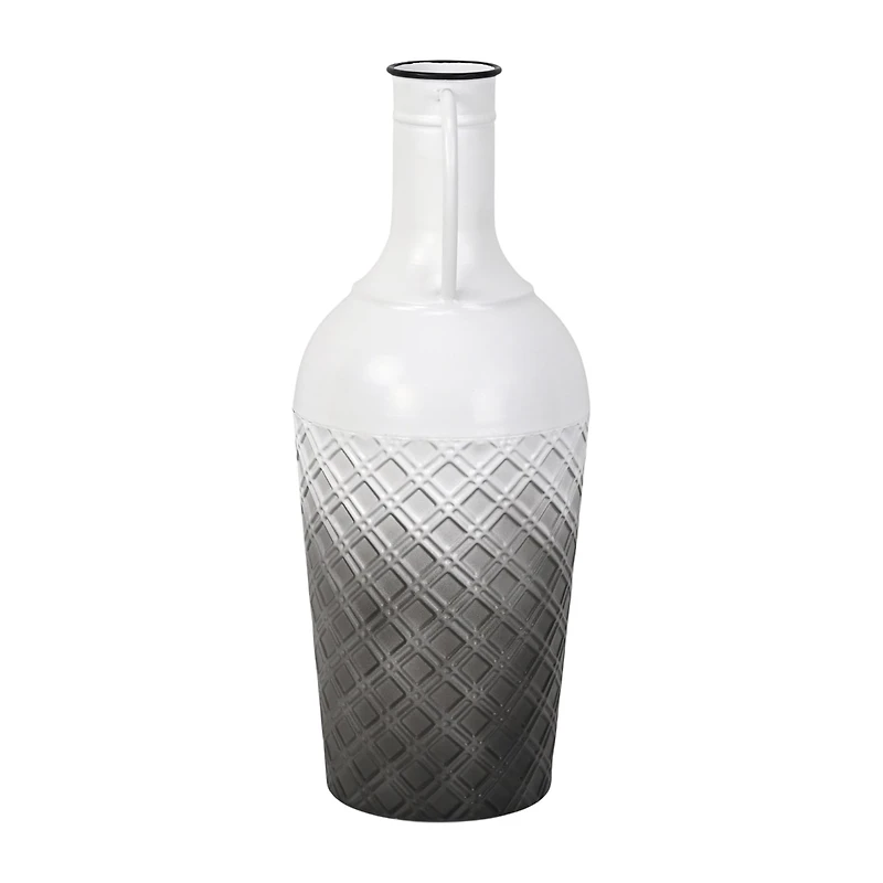 Cheungs Harkona Amphora Themed Gray Gradient Metal Floor Vase