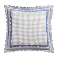 Peri Home Gingham Scallop Square Throw Pillow