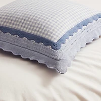 Peri Home Gingham Scallop Square Throw Pillow