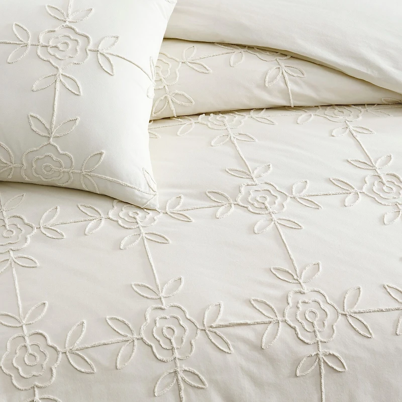 Peri Home Trellis Rose 3-pc. Embroidered Comforter Set