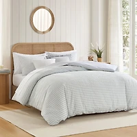 Peri Home Seersucker Stripe 3-pc. Duvet Cover Set