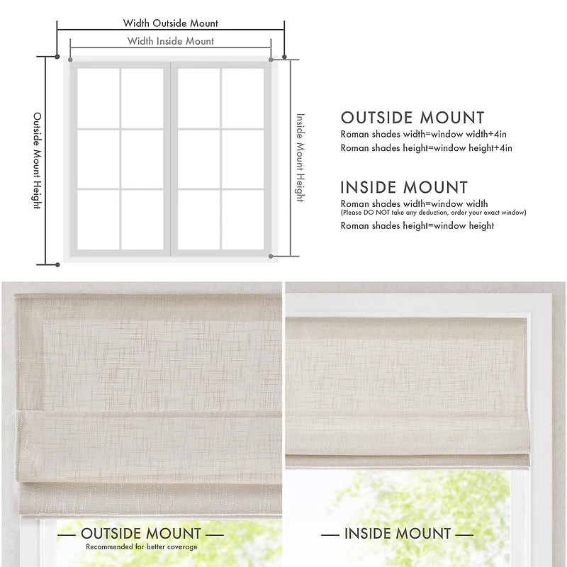 Madison Park Quincy Cordless Room Darkening Roman Shade