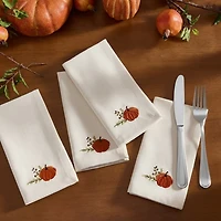Lenox Harvest Pumpkins 4 Pack Napkins