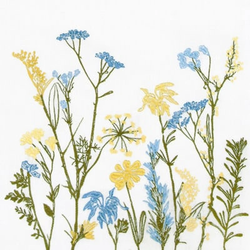 Threadmade Wildflowers Border Embroidered Table Runner