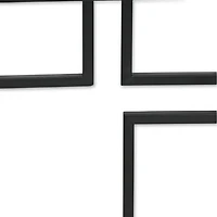 Cheungs Richese Black Repeating Square Metal Wall Sculpture