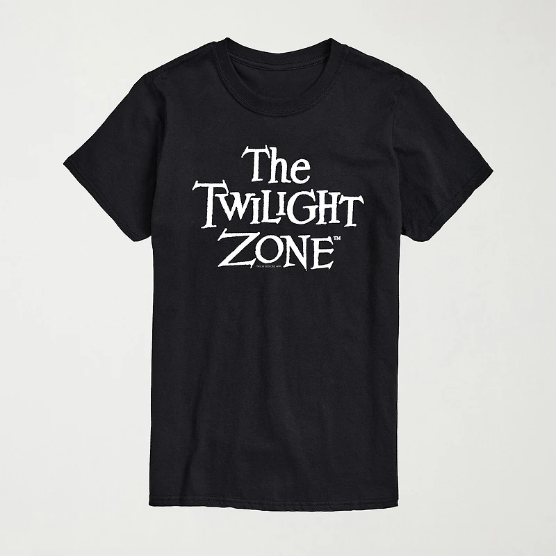 The Twilight Zone Logo Mens Crew Neck Short Sleeve Regular Fit Graphic T-Shirt