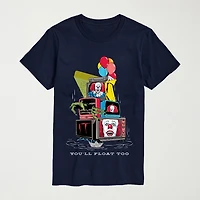 It Television You'Ll Float Too Mens Crew Neck Short Sleeve Regular Fit Graphic T-Shirt