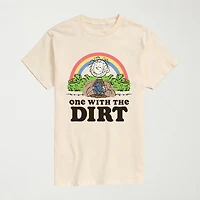 Pigpen One With Dirt Mens Crew Neck Short Sleeve Regular Fit Peanuts Graphic T-Shirt