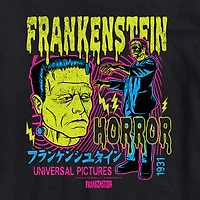 Universal Monsters Frankenstein Mens Crew Neck Short Sleeve Regular Fit Graphic T-Shirt