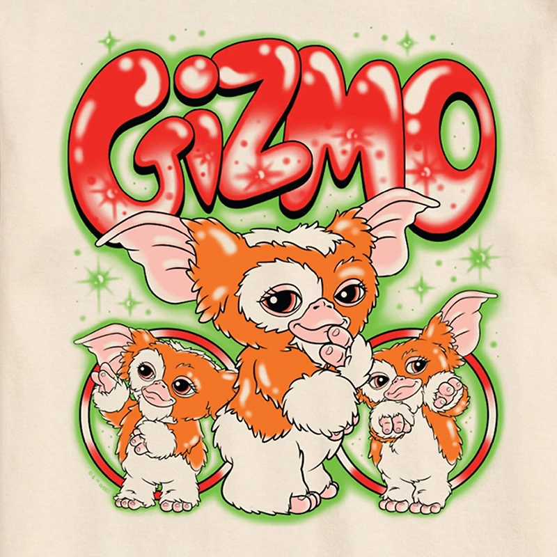 Gremlins Gizmo Airbrush Mens Crew Neck Short Sleeve Regular Fit Graphic T-Shirt
