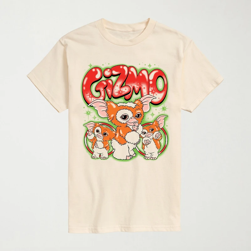 Gremlins Gizmo Airbrush Mens Crew Neck Short Sleeve Regular Fit Graphic T-Shirt
