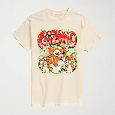 Gremlins Gizmo Airbrush Mens Crew Neck Short Sleeve Regular Fit Graphic T-Shirt