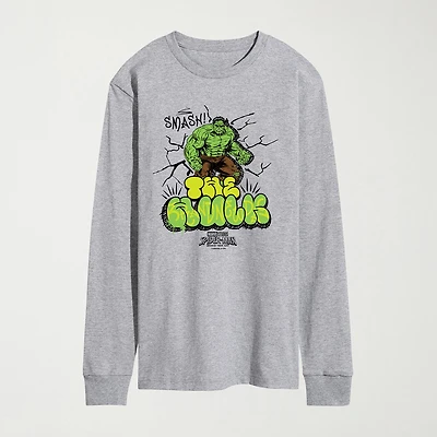 Brand New Day Hulk Smash Graffiti Mens Crew Neck Short Sleeve Regular Fit Graphic T-Shirt