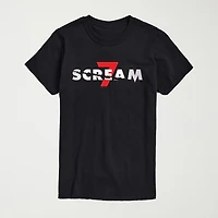Scream 7 Logo Mens Crew Neck Short Sleeve Regular Fit Graphic T-Shirt