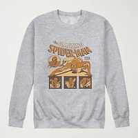 Spider-Man Web Slinger Mens Crew Neck Long Sleeve Spiderman Sweatshirt