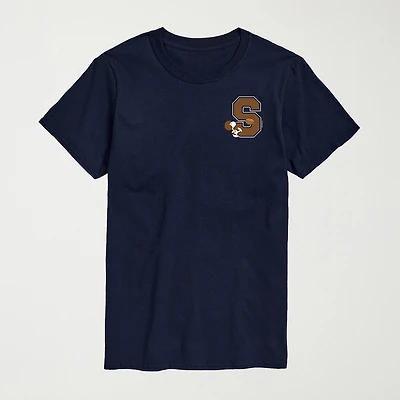 School Football Mens Crew Neck Short Sleeve Regular Fit Peanuts Snoopy Graphic T-Shirt