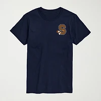 School Football Mens Crew Neck Short Sleeve Regular Fit Peanuts Snoopy Graphic T-Shirt