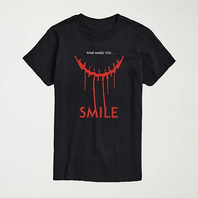 What Makes You Smile Mens Crew Neck Short Sleeve Regular Fit Graphic T-Shirt