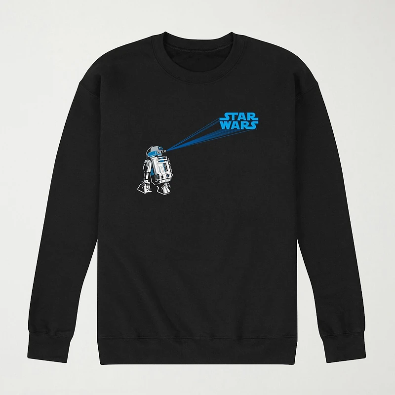 R2d2 Mens Crew Neck Long Sleeve Star Wars Sweatshirt