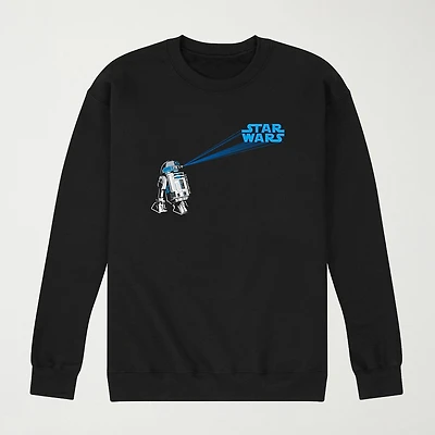 R2d2 Mens Crew Neck Long Sleeve Star Wars Sweatshirt