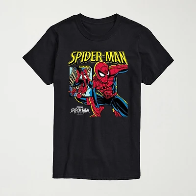 Brand New Day Comic Cover Mens Crew Neck Short Sleeve Regular Fit Spiderman Graphic T-Shirt